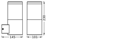 Lampa Ogrodowa Zewnętrzna Kinkiet Elewacyjny LED E27 IP44 IK03 Srebrny Endura Ledvance