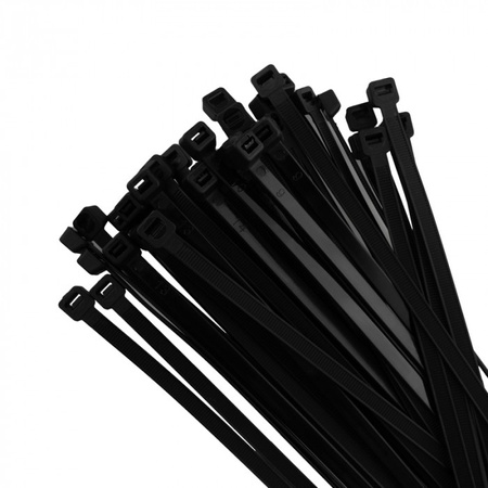 Opaski Zaciskowe Kablowe 7.6x200 mm Czarne UV TRYTYTKI TRYTKI ZIPERKI PREMIUM OKP-76200B .MORE 50 szt.