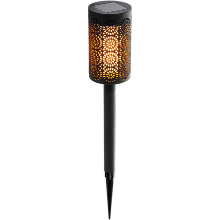 Lampa Solarna Ogrodowa LED Wbijana Pochodnia 39cm IP44 Czujnik Zmierzchu