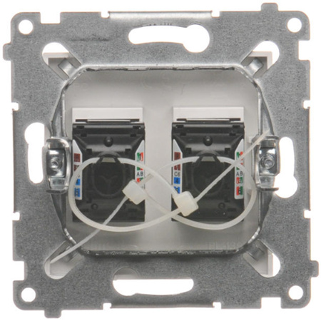 Gniazdo Komputerowe RJ45 kat.6 Podwójne bez Ramki D62.01/11 KONTAKT SIMON