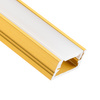 Profil Aluminiowy natynkowy MINI do taśm LED nawierzchniowy, nakładany 2m Złoty + Mleczny Klosz