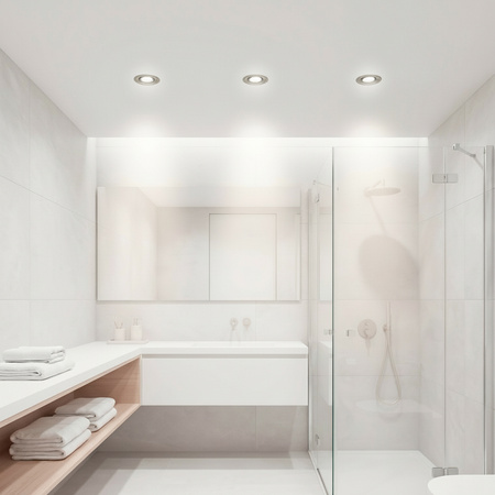 Oprawa HALOGENOWA Podtynkowa Ruchoma Okrągła AURELI Satyna Blacha MR16 GU10