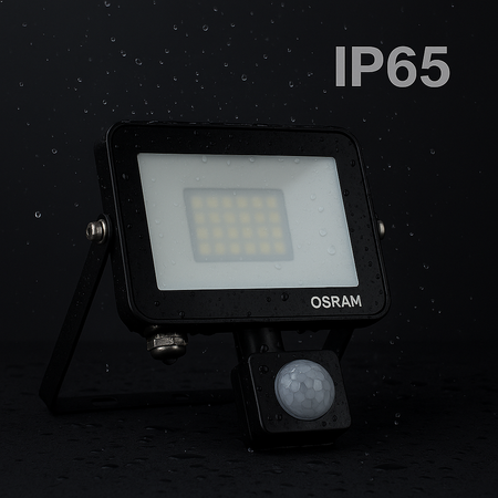 Naświetlacz LED Halogen Zewnętrzny Reflektor 30W 3000K 2700lm IP65 z Czujnikiem Ruchu i Zmierzchu SENSOR FLOODLIGHT LUX OSRAM