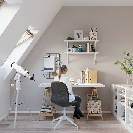 Lampa Biurkowa Stojąca Stołowa Nocna GU10 Tubularna Biała Nowoczesna Ring Sollux