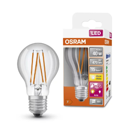 Żarówka LED 4,9W E27 2700K 470lm Ciepła Sensor z Czujnikiem Zmierzchu