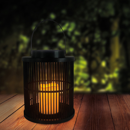 Latarenka Solarna Lampa LED Ogrodowa Wisząca Ozdobna IP44 1800K Ciepła 25cm