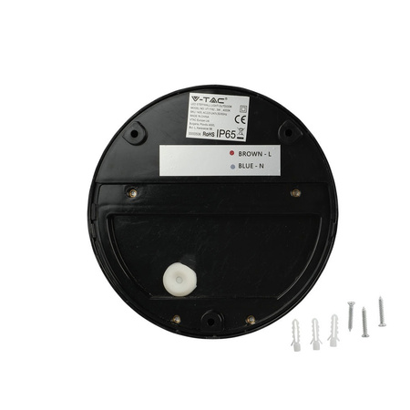 Oprawa Schodowa LED 3W 3000K Okrągła Czarna Steplight VT-1182 V-TAC