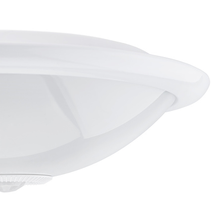 Plafon LED Lampa Sufitowa Natynkowa REGIS 2x E27 IP44 z Czujnikiem Ruchu i Zmierzchu Biały Okrągły 30cm LUMILED