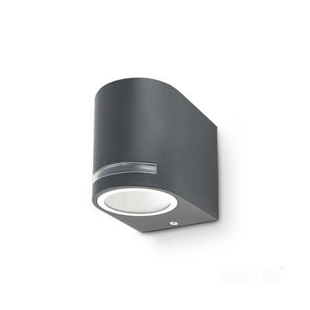 Lampa Ogrodowa Kinkiet Elewacyjny Zewnętrzny GU10 IP44 Szara Quazar Kobi
