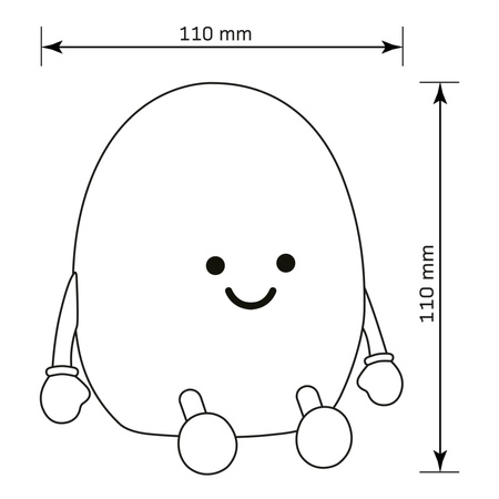 Lampka Dekoracyjna LED Ziemniak 2W 3000K RGBW Żółta Ściemnialna Potato Sanico Goldlux