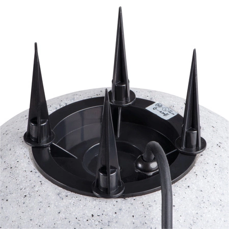 Lampa Ogrodowa Zewnętrzna Wbijana STONO KAMIENNA KULA E27 IP65 20cm Szara KANLUX