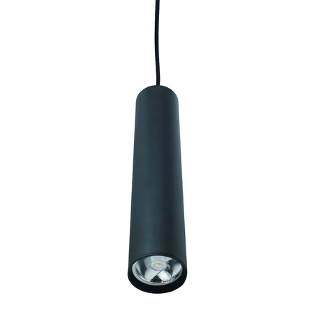 Lampa Wisząca Sufitowa 1xGU10 CIRUS SLIM Zwis Tuba Czarna 29cm 