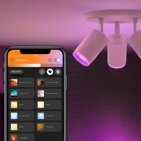 Philips HUE White and Color Ambiance Lampa Fugato 3x4,2W Bluetooth Zigbee