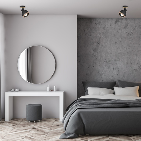 Lampa Ścienna Kinkiet OVAL Czarna 1xE27 Milagro