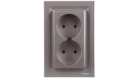 ASFORA Gniazdo 2x2P aluminium EPH9700261