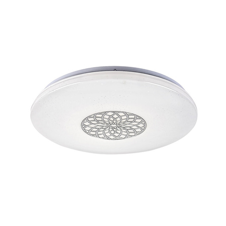 Plafon LED Lampa Sufitowa Oprawa Ścienna Inteligentna 24W 2000lm 3000-6500K CCT RGB Timer Chrom Nowoczesny Ophelia Rabalux