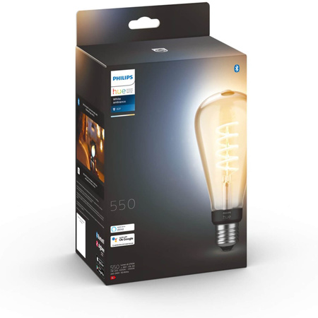 Żarówka LED Edison E27 ST72 7W CCT PHILIPS HUE White & Ambiance Filament Bluetooth Zigbee