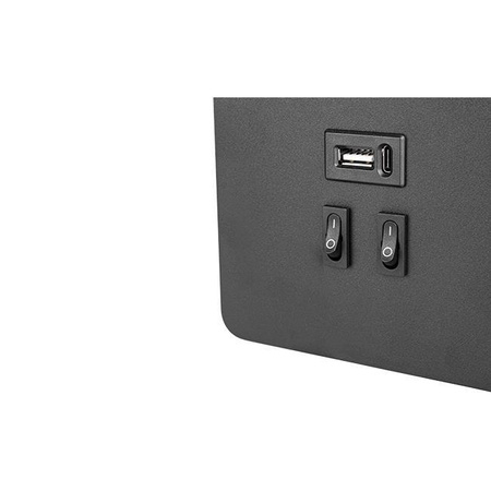 Lampa Ścienna Reflektor Kinkiet Spot do Czytania G9 + LED 4000K USB-A USB-C Czarny Złoty Masterled