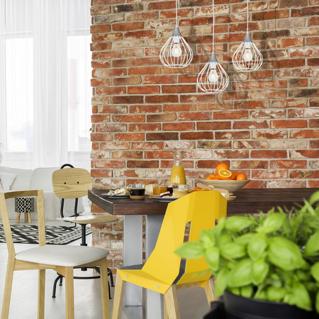 Lampa wisząca biało-srebrna MiLAGRO KANE 3x E27