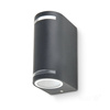 Lampa Ogrodowa Kinkiet Elewacyjny Zewnętrzny 2x GU10 IP44 Szara Quazar Kobi