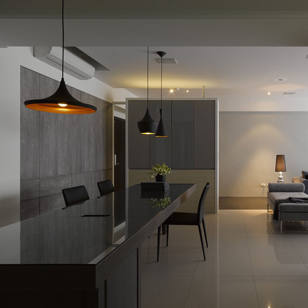 Lampa Wisząca Sufitowa Żyrandol IL MIO MODERN P-306C E27 Czarno-Złota - GOLDLUX (Polux)