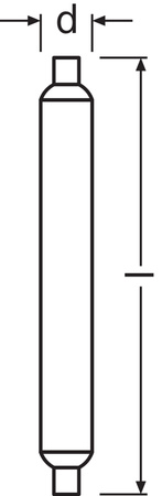 Żarówka LED Tubularna S19s 9W = 60W 830lm 2700K Ciepła 140° LINE Osram