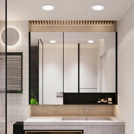 Plafon Panel LED 24W 4000K 1920lm 29cm Okrągły Podtynkowy Czarny ECOLIGHT