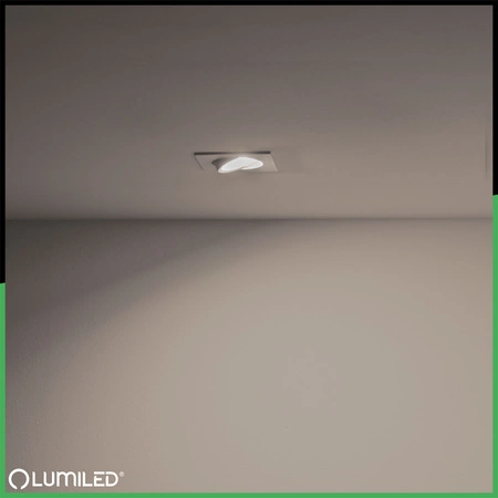 Oprawa Halogenowa Podtynkowa Kwadratowa Ruchoma TRIX 3w1 GU10 6W 3000K BIAŁY MAT LUMILED