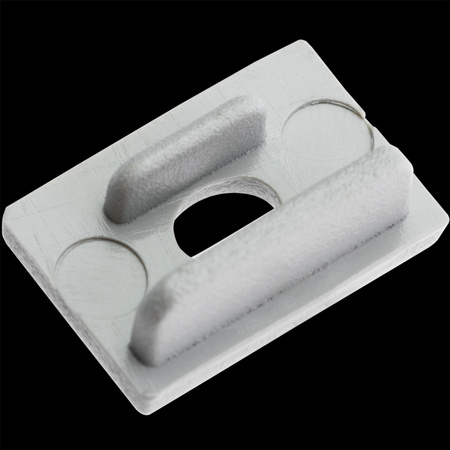 Zaślepka do profilu KM33 z otworem szara tworzywo sztuczne