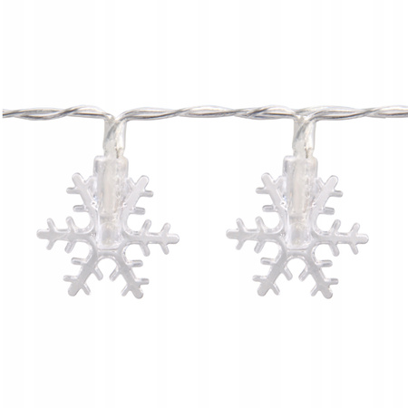 Łańcuch LED Śnieżynki 20xLED 3m 6500K Świąteczny LVT