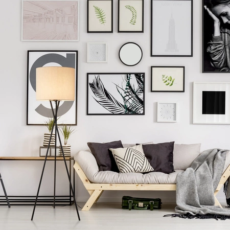 Lampa Podłogowa Stojąca Dekoracyjna E27 Beżowy Tekla Sanico Goldlux