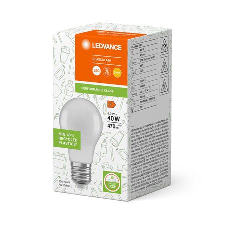 Żarówka LED E27 A55 4.9W = 40W 470lm 4000K Neutralna 200° Ledvance