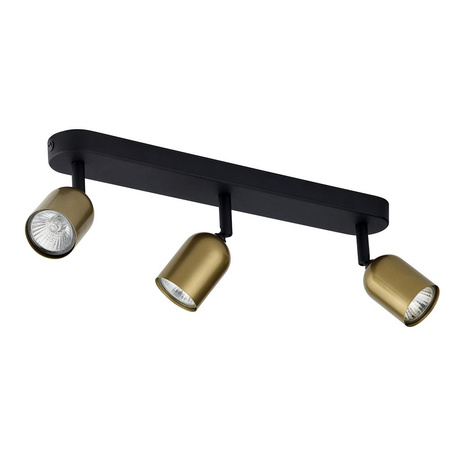 Lampa Sufitowa TOP BLACK/GOLD Spot Reflektor Czarno-Złota Nowoczesna 3xGU10 3305 TK Lighting