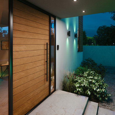 Inteligentny Wideodomofon Dzwonek do Drzwi z Kamerą 2K QHD 1440p CMOS Czarna SMART Zigbee WiFi Doorbell Secure Philips HUE