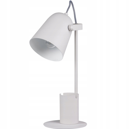 Lampka Biurkowa Stołowa Szkolna Nocna + Organizer Raibo E27 5W Biała KANLUX