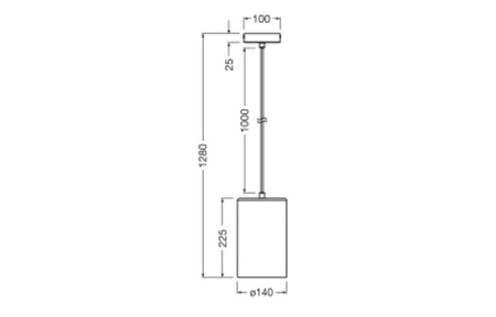 Lampa Sufitowa Wisząca Dekoracyjna E27 Zwis Biały Decor Ledvance