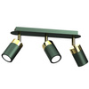Lampa sufitowa JOKER ZIELONY ZŁOTY 3 x GU10 MILAGRO Metal styl nowoczesny