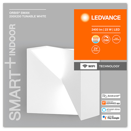 Kinkiet SMART+ WIFI Inteligentna lampa ścienna 23W ORBIS SWAN WHITE LEDVANCE