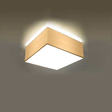 Lampa Sufitowa Plafon E27 Kwadratowa Biała Minimalistyczna Horus Sollux