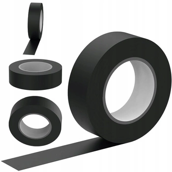 Mocna Taśma Izolacyjna PCV Wodoodporna 15mm x 0,13mm Czarna 10m