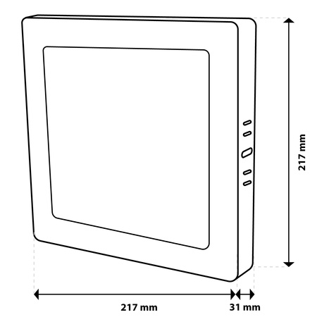 Oprawa Natynkowa Lampa LED Sufitowa 18W Kwadrat 4000K GLOW Biała LUMILED