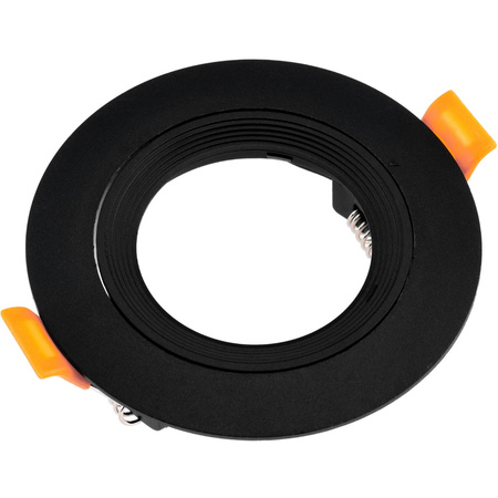 Zestaw Oprawa Halogenowa Podtynkowa VENTUS Czarna Okrągła + Żarówka LED GU10 1,5W Ciepła 120° Lumiled