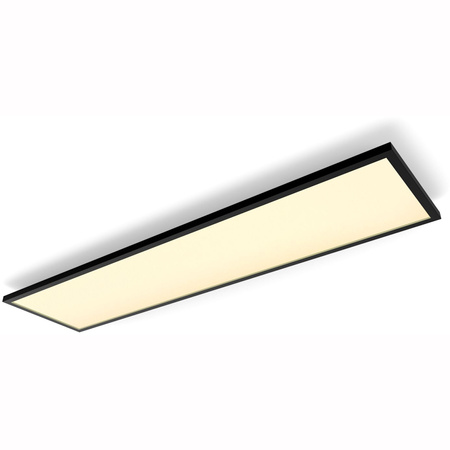 Panel LED Natynkowy Lampa Sufitowa Aurelle Czarna 39W CCT 120x30cm PHILIPS HUE Bluetooth + Przełącznik Dimmer Switch