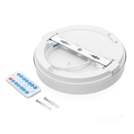 Plafon LED Łazienkowy Sufitowy Natynkowy 12W 1260lm 4000K 120° z Czujnikiem Ruchu i Zmierzchu Biały IP65 Nairos Kobi