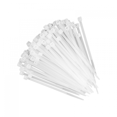 Opaski Zaciskowe Kablowe 3.6x100 mm Białe TRYTYTKI TRYTKI ZIPERKI OK-36100W .MORE 100 szt.