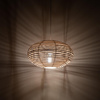 Lampa Sufitowa Wisząca E27 Biała Skandynawska RATTAN S 11153 Nowodvorski