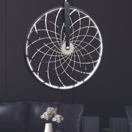 Sufitowa lampa wisząca, LED BICYKL 16W 3000K czarny+chrom