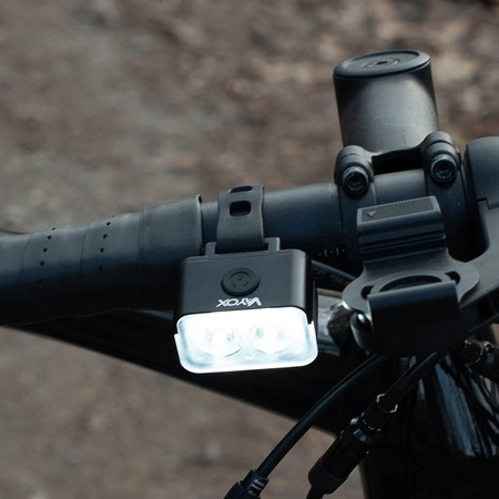 Lampka Latarka Rowerowa Przednia 2xLED USB-C 5 Trybów 300lm IPX6 VAYOX