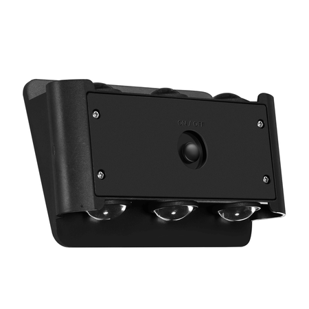 Lampa Ogrodowa Solarna Kinkiet Elewacyjny ALF LED IP54 4W 3000K Czujnik Czarna Eko-Light