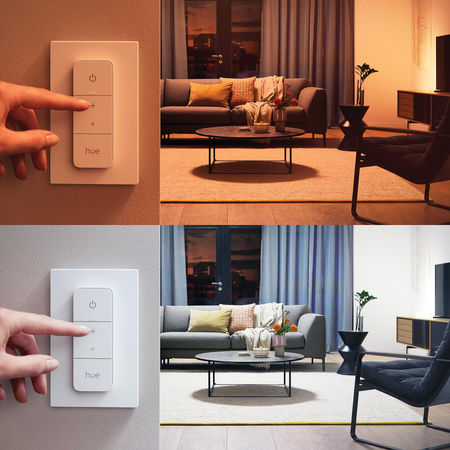 3x Żarówka LED E27 A60 10.5W = 75W 1055lm 2200-6500K CCT SMART Inteligentna Bluetooth ZigBee White Ambiance + Mostek Bridge + Regulator PILOT Zestaw Startowy Philips HUE